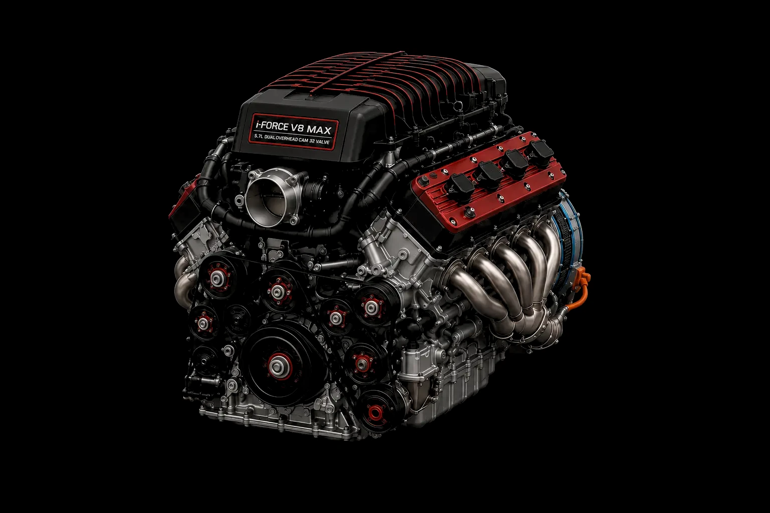 i-FORCE V8 MAX engine, front oblique.