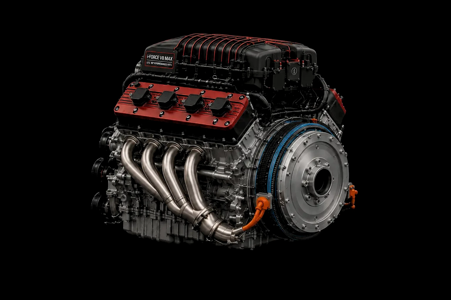 i-FORCE V8 MAX engine, rear three-quarter.