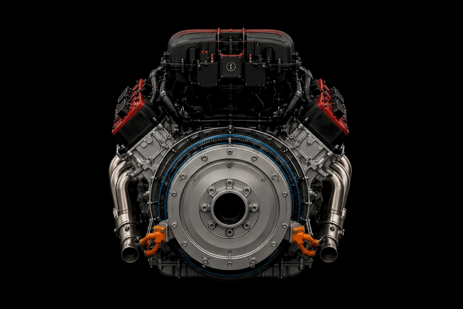 i-FORCE V8 MAX engine, rear elevation.