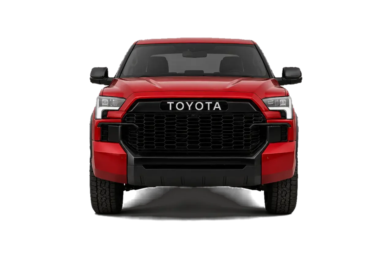 Tundra HAMMER seen head on, showing the blacked-out grille and full width of the front bumper.